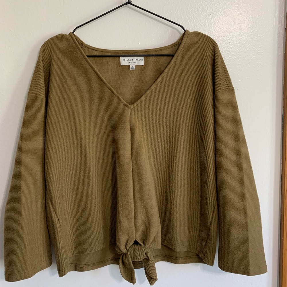 MADEWELL Texture&Thread tie in front long sleeve